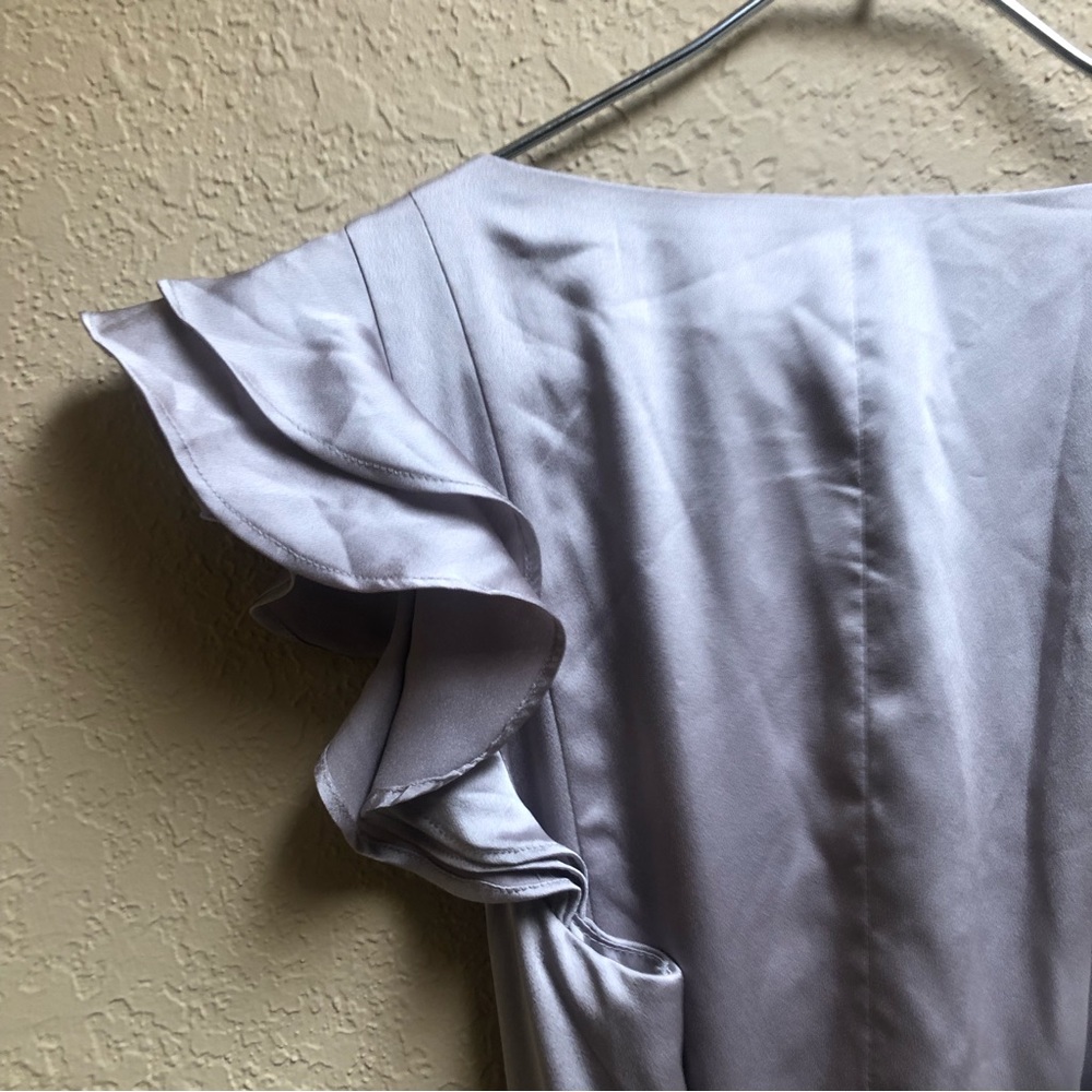 Fame & Partners 100% Silk Kira Grey Dress in Sz. 4 - Picture 7 of 10